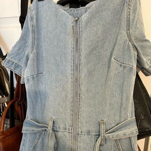 Forever 21 Light Blue Denim Jumpsuit Romper